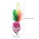 thumbnail image 5 of UEETEK 10 juguetes peludos para mascotas, ratones, gatos, atrapa ratones y gatos con colas de plumas (color aleatorio), 5 of 6