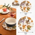 thumbnail image 3 of SKYSONIC Autumn Grass Leaves Pot Holders Trivets, 2 Pcs Heat Resistant Trivets, Cotton Thread Weave Mats for Hot Pads Pans Pot Bowl Teapot for Kitchen Decor, 3 of 7