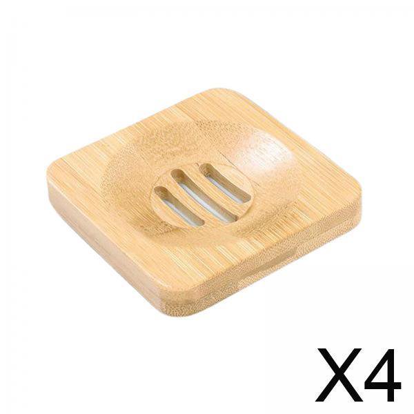 Porta jabonera de bambú,Bandeja escurridora para jabonera de bambú para ducha,Jaboneras para barra jabonera porta jabonera ducha,Soportes para bandejas de champú de madera de bambú para