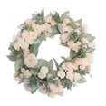 thumbnail image 4 of 16inch Decor Wreath Home Decor Farmhouse Wreath Round Wreath Floral Wreath for Spring Photo Props Anniversary Valentines Decor Champagne, 4 of 8