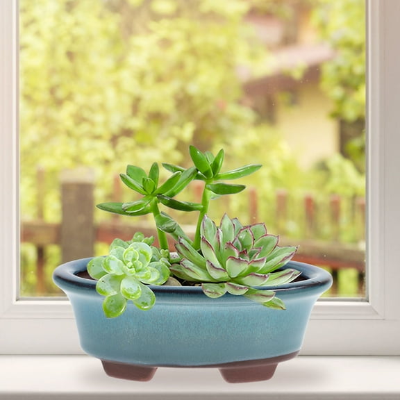 ROSENICE  Clay Ceramic Flowerpot Simple Planter Garden Decoration