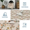 thumbnail image 3 of HOMERRY Floral Print Non Slip Area Rug 9' x 12' for Living Room Washable Indoor Carpet, Camel, 3 of 6