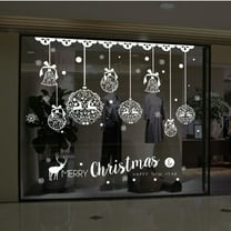 Christmas Shop Window Decoration Wall Removable Stickers Christmas Bells Deer