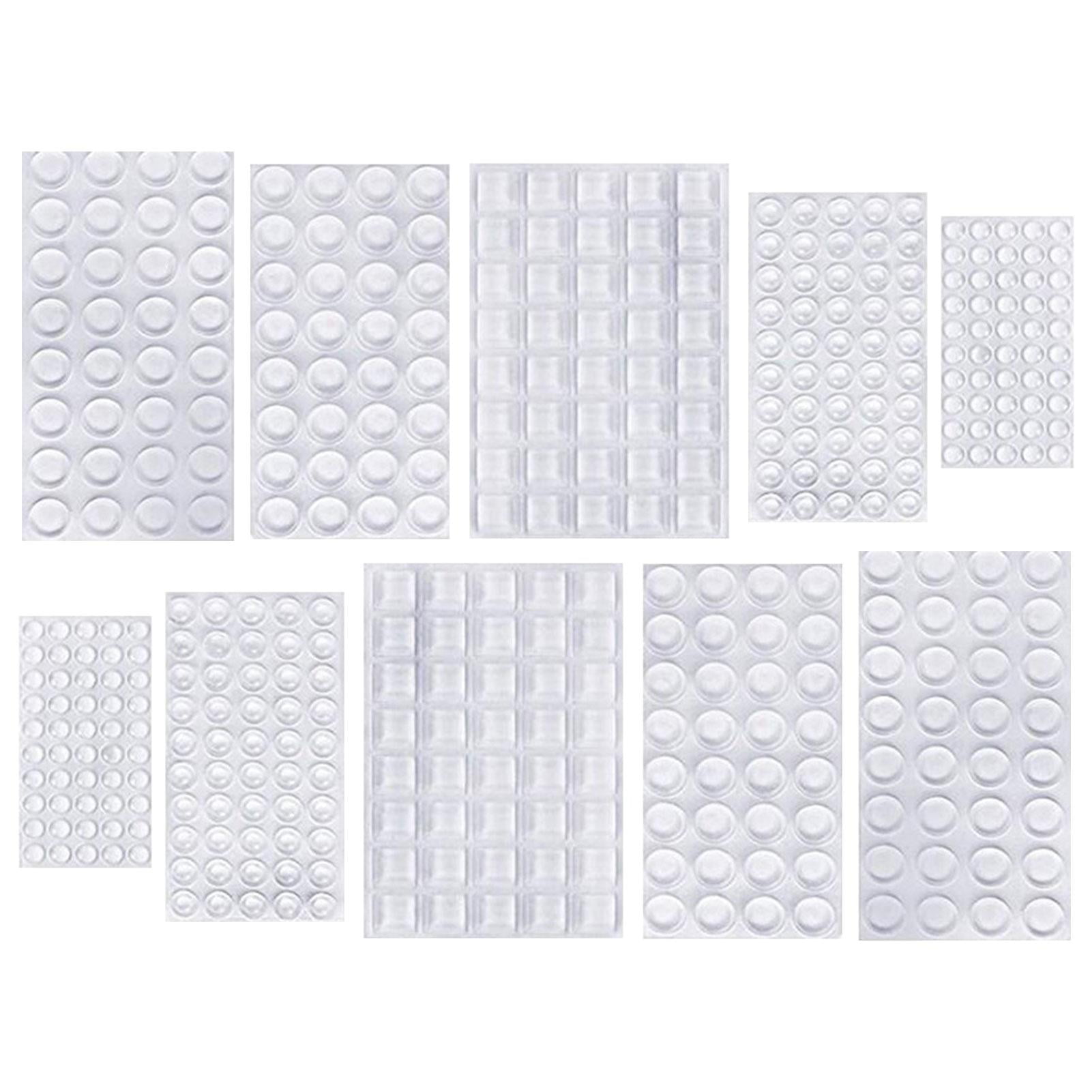 40 SELF ADHESIVE CABINET BUMPERS SQUARE 0.5" x 0.12" CLEAR BUMPERS SAMPLE PACK