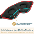 thumbnail image 3 of ComfiTime Memory Foam Sleep Mask - 100% Blackout 3D Eye Mask for Sleeping, Eye Covers for Men & Women, Contour Blindfold with Nose Baffle for Adult, Soft Travel Eye Blinders Night Mask, Red, 3 of 11