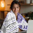 thumbnail image 4 of Gift to My Wife Blanket Anniversary Birthday Gifts for Wife from Husband Best Women Birthday Gift Ideas for Her Christmas Valentines Day Romantic I Love You Gift for Her 60"x80"（Purple）, 4 of 7