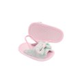 thumbnail image 3 of Seyurigaoka Baby Girls Summer Elastic Band Foot Wear Sandals, Plain/Patchwork Lace Bow-Knot Open Totes Anti-Skid Soft Sole Walking Shoes, 3 of 6