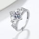 thumbnail image 1 of Anillo de corona para mujer con apertura ajustable, regalo de boda, confiable en uso, 1 of 6