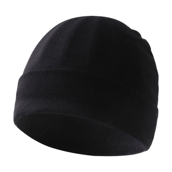 ASEIDFNSA Baby Beanie Hat Soft Knit Warm Winter Cap for Cold Weather Days Black One Size