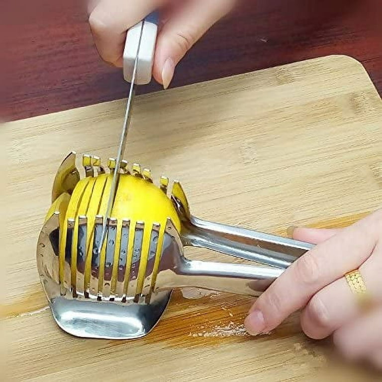 Aluminum Alloy Kitchen Handheld Orange Lemon Slicer Tomato Cutting Clip  Fruit Slicer Onion Slicer Kitchen Item