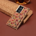 thumbnail image 6 of Allytech Plating Case for Samsung Galaxy S23 Ultra with Back Credit Card Holder, Ultra Slim Stylish Flowers Pattern PU Leather Kickstand Shockproof Protective Soft Cover for Women Girls - Purple, 6 of 6