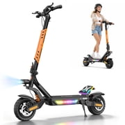 Electric Scooter Adults, Peak 1200 Motor, 31/34 MPH Top Speed & 30/50 Miles Range, 48V 15/25AH Big Battery, 10" Off-Road Tire Folding E Scooter, Dual Braking System, Double Suspension