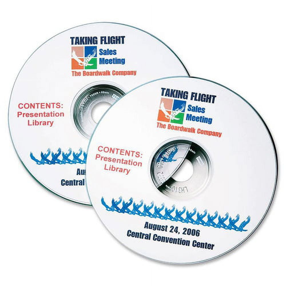 Avery CD Labels, Matte White, 100 Disc labels & 200 Spine labels (8691) White - 100 / Pack