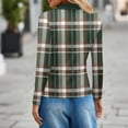 thumbnail image 4 of Women's Polo Shirt Long Sleeve Tops Collared Button Down Golf Tee Casual Spring Summer Work T Shirts Dark Green L, 4 of 5