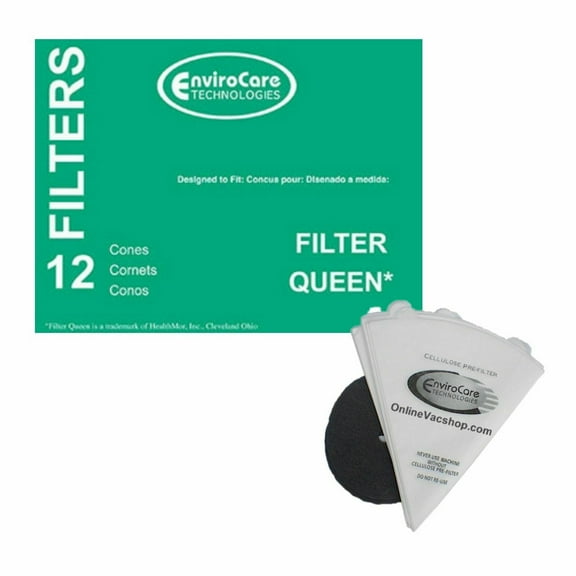 EnviroCare Compatible with Filter Queen Cones (12 Pack)