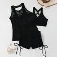 thumbnail image 4 of Guluxicc Women's 3 Piece Tankini Swimsuits with Cover Ups Tank Top Tummy Control Boyshorts Swim Bathing Suits for Summer Beach Vacation, 4 of 8