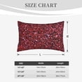 thumbnail image 4 of Picia Red Glitter Pattern Plush Pillow Case – Soft and Cozy Cushion Cover, Hypoallergenic Throw Pillow Case for Home Decor-14"x20", 4 of 6