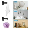 thumbnail image 7 of Uxcell 4 Pcs Stainless Steel Bathroom Towel Hooks, 2.9x0.7 Inch Heavy Duty Robe Coat Hooks Round Wall Mounted Hook with Screws for Bedroom Kitchen Closet Cabinet, Black, 7 of 7