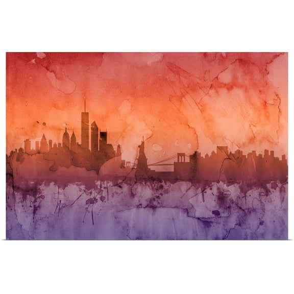 Great BIG Canvas | "New York Skyline" Art Print - 48x32