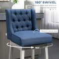 thumbnail image 4 of HOMCOM Bar Height Bar Stools Set of 2, 180 Swivel Kitchen Island Stool, 4 of 9