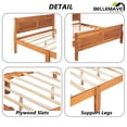 thumbnail image 4 of Full Size Bed Frame with Headboard and Footboard, Kids Platform Bed Frame Full Size, Modern Platform Bed Frame for Kids, Girls, Boys(Oak), 4 of 9
