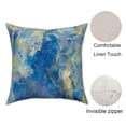 thumbnail image 6 of Marble Blue and Gold Pillow Covers Set of 2,Marble Blue and Gold Decor,Abstract Modern Home Decor,16"x16" Inch, 6 of 6