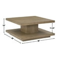 thumbnail image 5 of Steve Silver Canyon Modern Square Coffee Table with Built-in Shelf and Casters, Weathered Sand, 5 of 5