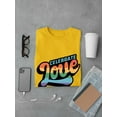 thumbnail image 3 of Celebrate Love Rainbow Text T-Shirt Men -Smartprints Designs, Male 4X-Large, 3 of 4