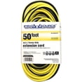thumbnail image 2 of PRO-SOURCE 50 Foot Black & Yellow Outdoor Extension Cord, 14 Gauge 3 Conductors, 15 Amps, NEMA 5-15P, 2 of 3