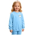 thumbnail image 4 of Girls Halloween Sweatshirt Crewneck Long Sleeve Cartoon Ghost Graphic Top Breathable Pullover Tops Blue 9-10 Years, 4 of 9