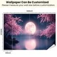 thumbnail image 3 of Peel and Stick Wallpaper Natural Landscape Watercolor Japanese Full Moon Wall Mural Scenery Modern Art Wall Mural Decor Self Adhesive and Removable 100in x 144in, 3 of 8