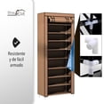 thumbnail image 2 of Closet Zapatera Minimalista Armario Organizador Multifuncional Armable / Almacenamiento para Zapatos 27 pares (Café, 9 niveles) STAY ELIT Minimalista Armable, 2 of 5