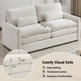 thumbnail image 2 of Jopath 68.1" Cozy Loveseat Sofa, Oversized Comfy Cloud Sofa with Double Cushion Loveseat Sofa Plush Cushion Sofa Couch for Living Room Bedroom Apartment Beige, 2 of 9