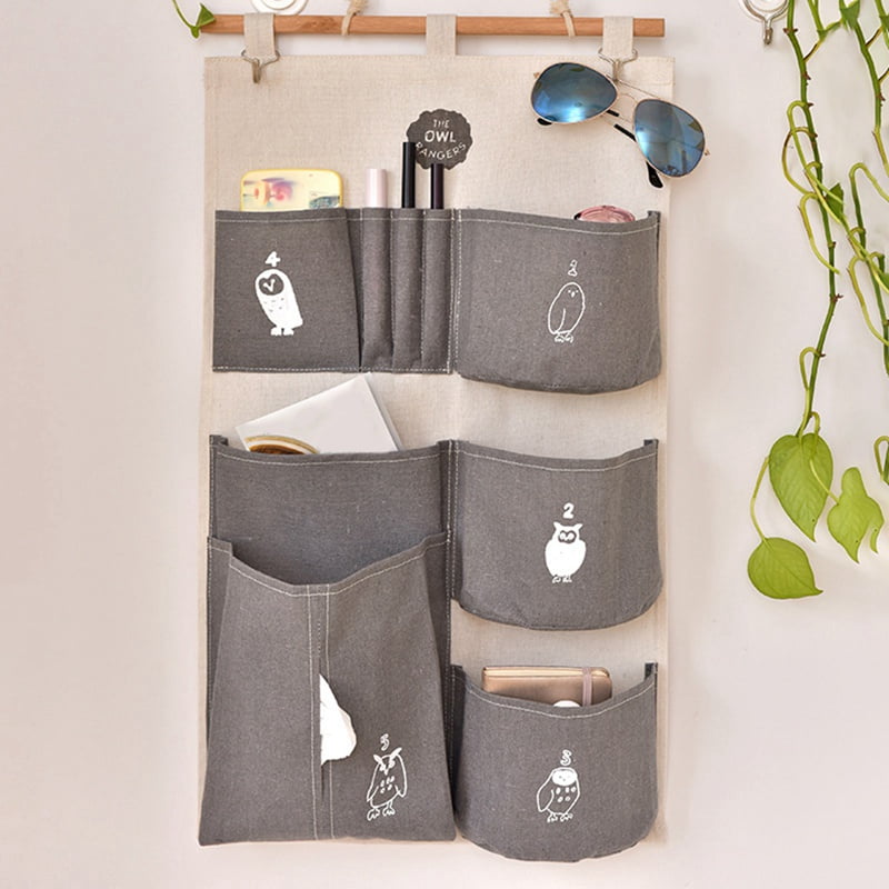 Fymall Multigrids Storage Hanging Bag With Paper Towel Storage Bag