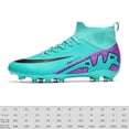 thumbnail image 2 of Zapatos de fútbol femenino para hombres tacos de fútbol de fútbol con zapatillas de fútbol altas de la zapatilla de entrenamiento para al aire libre/interior, 2 of 8