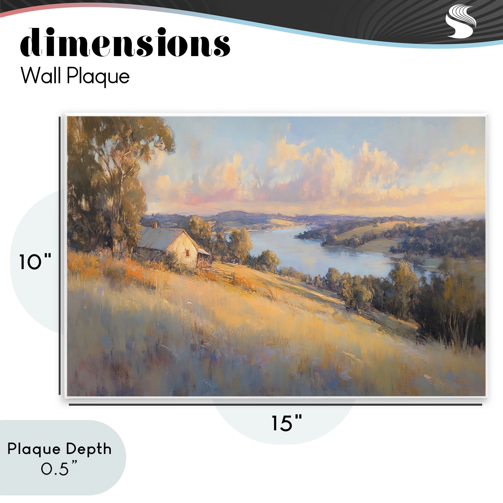 Stupell Industries Hilltop Cottage in Sunset Glow Wall Plaque Art, design by Creative Studio