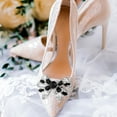 thumbnail image 4 of MasteelfCA 1 Pair Women Shoe Clips Bow Rhinestone Shoe Clips Wedding Bride Shoe Charm Accessories for High Heels, 4 of 9