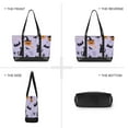thumbnail image 6 of FORMRS Canvas Laptop Tote Bag for Women with 15.6" Computer Compartments Shoulder Handbag, Purple Halloween Pumpkin, 6 of 7