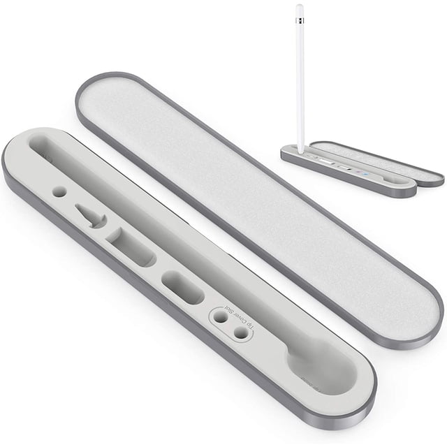 ER (Gris) Estuche de transporte portátil para Apple Pencil de 1.ª y 2.ª generación, accesorios para iPad Pencil, caja de almacenamiento rígida compatible con Apple Pencil 1.ª/2.ª (blanco) Rojo Verde