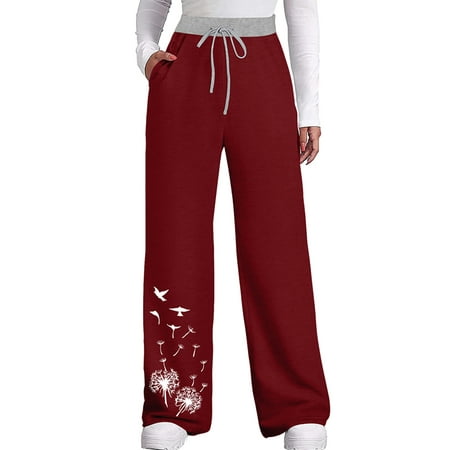 

Glonme Pajamas Pants for Women Wide Leg Lounge Pyjamas Pants Comfy Drawstring Workout Joggers Pants with Pockets