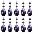 thumbnail image 1 of Cuentas de candelabro de cristal en forma de lágrima Uxcell, paquete de 10, longitud de 85mm, cuentas colgantes para decoración DIY, Violeta, 1 of 7