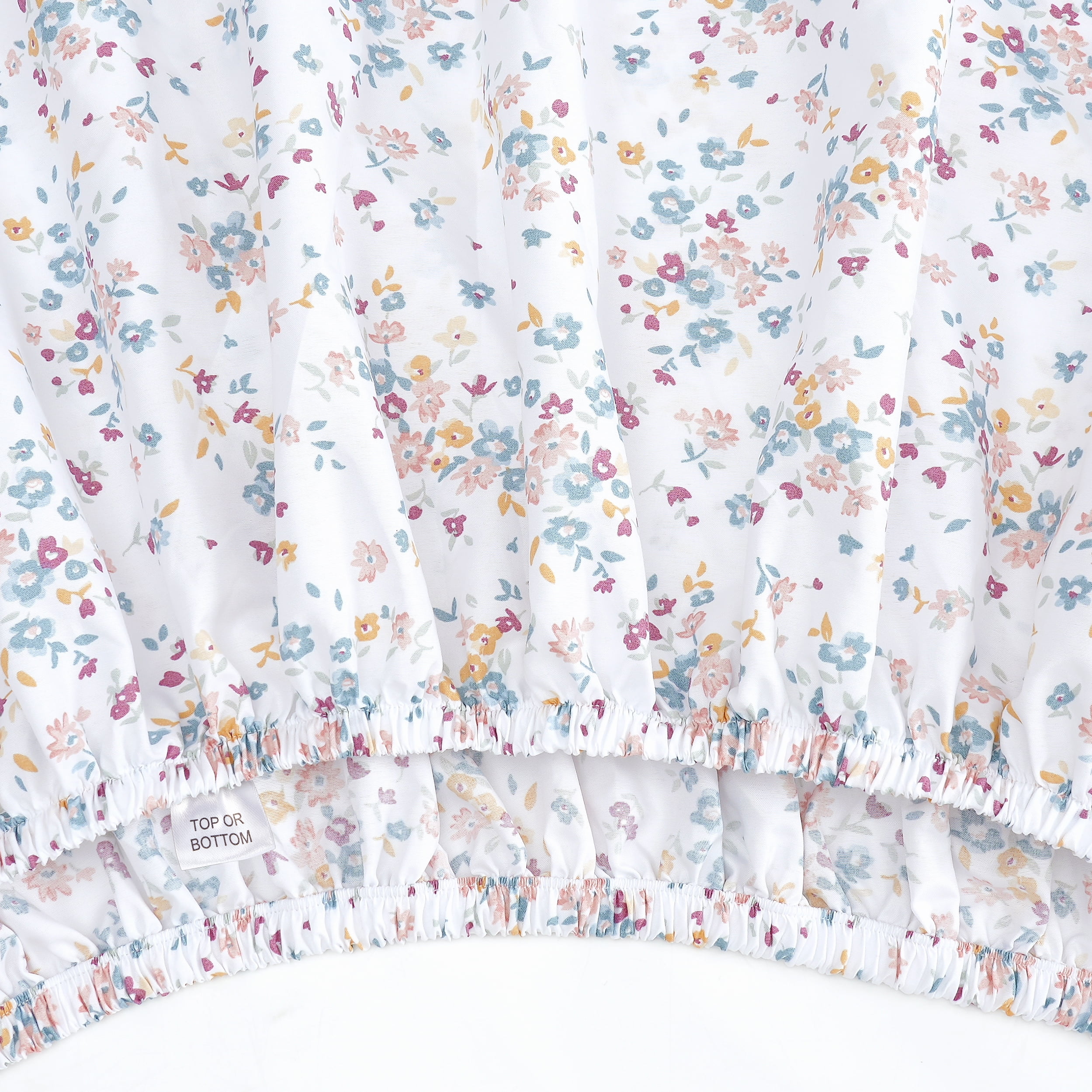 Mainstays Super Soft Brushed Microfiber Bed Sheet Set, White Floral, Twin-XL, 3 Piece