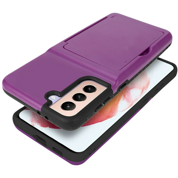 For Samsung Galaxy S21 5g Wallet Phone Case Slim Protective Kickstand Case With Card Slot Mirror Walmart Com Walmart Com