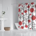 thumbnail image 2 of Pioneer Flower Floral Print Pattern Shower Curtain 84"x72" ,Bathroom Decorative Shower Curtains Set with 12 Hooks,Modern Waterproof Washable Shower Curtain, 2 of 6