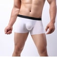 thumbnail image 4 of Mens Underwear Fashionable Boxer Pants Ice Silk Seamless Breathable Comfortable Underwear, 4 of 7