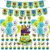 44 Pcs Scooby Doo Theme Birthday Party Decorations,Party Supply Set for Kids with 1 Happy Birthday Banner Garland , 25 Cupcake Toppers, 18 Balloons for Party Decorations