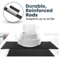thumbnail image 4 of Zulay Kitchen 20.5” x 13” Roll Up Sink Drying Rack & Trivet - Silicone-Coated Stainless Steel Over Sink Rack, Black, 4 of 9