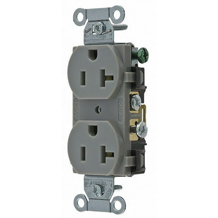 UPC 783585900124 product image for Hubbell Receptacle Gray 20 A 2P3W Side 1PK CR20GRY | upcitemdb.com