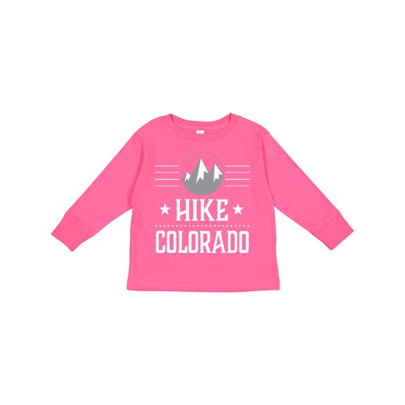 Inktastic Hike Colorado Hiking Trekking Hiker Boys or Girls Long Sleeve Toddler T-Shirt