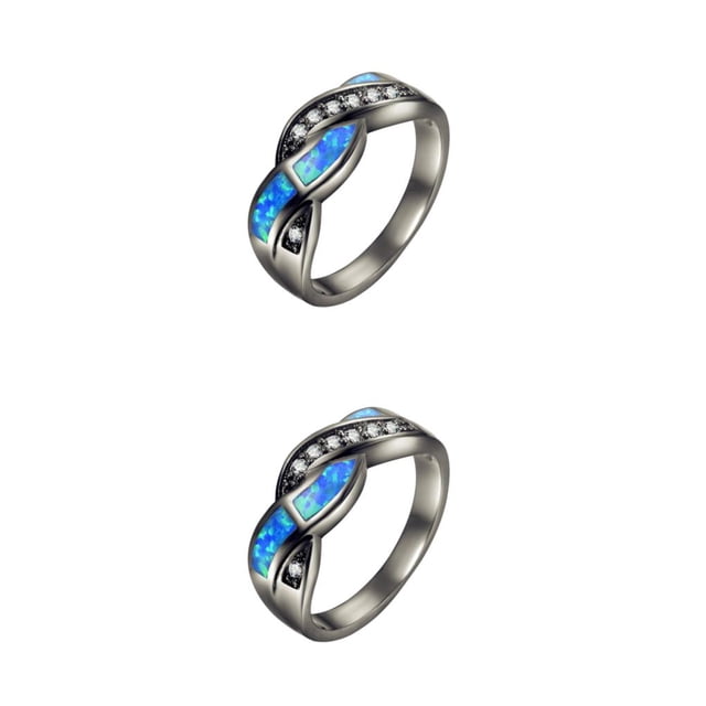 Guardoinrt Classic Women S Ring Fashionable And Suitable For Various Wedding Occasions Blue 8 2Set
